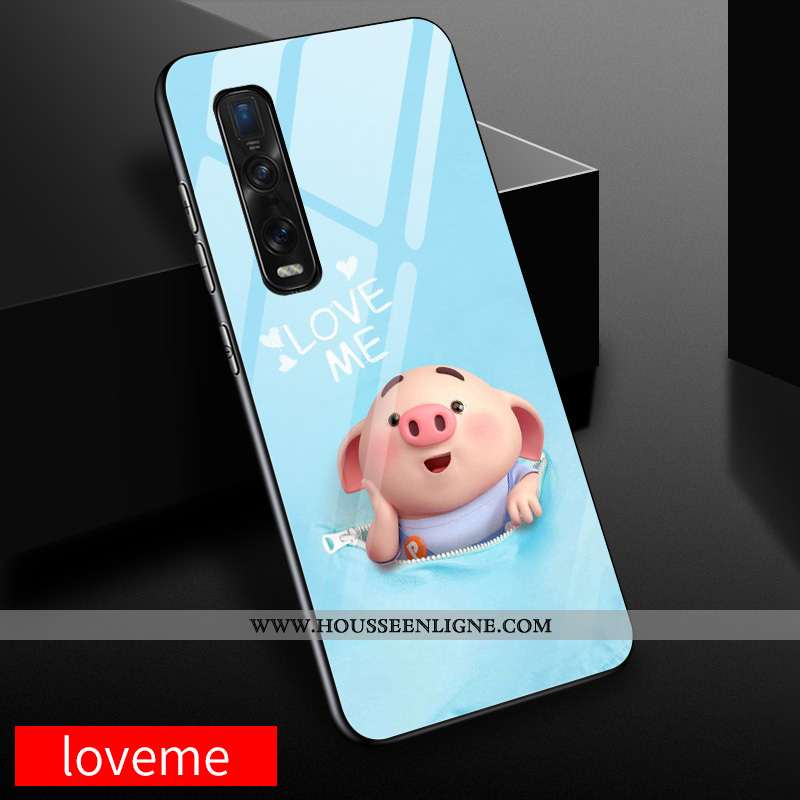Étui Oppo Find X2 Pro Créatif Dessin Animé Incassable Miroir Tout Compris Personnalité Difficile Jau