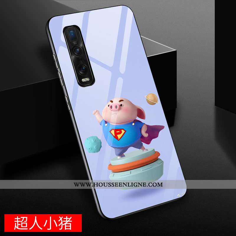 Étui Oppo Find X2 Pro Créatif Dessin Animé Incassable Miroir Tout Compris Personnalité Difficile Jau