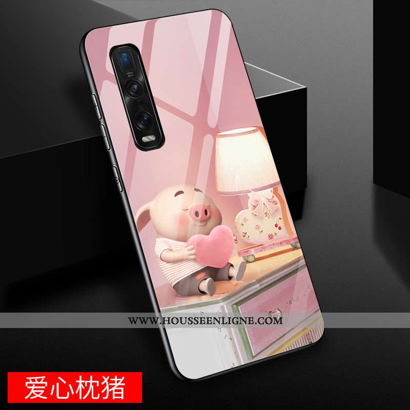Étui Oppo Find X2 Pro Créatif Dessin Animé Incassable Miroir Tout Compris Personnalité Difficile Jau