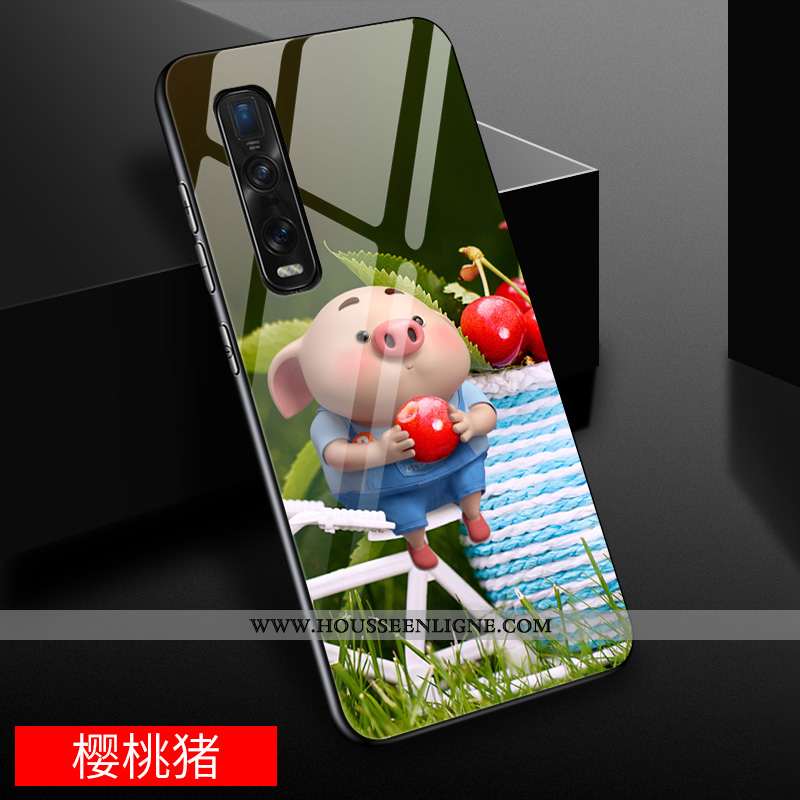 Étui Oppo Find X2 Pro Créatif Dessin Animé Incassable Miroir Tout Compris Personnalité Difficile Jau