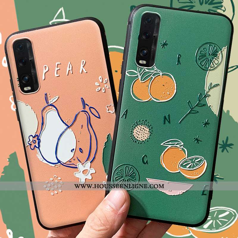 Étui Oppo Find X2 Pro Créatif Gaufrage Fruit Antidérapant Personnalité Incassable Verte
