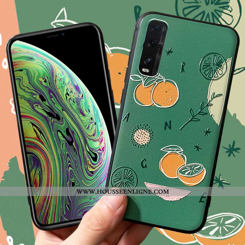 Étui Oppo Find X2 Pro Créatif Gaufrage Fruit Antidérapant Personnalité Incassable Verte