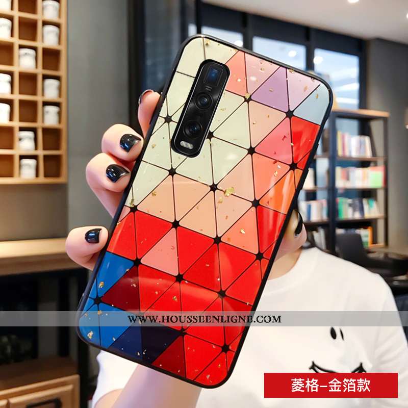 Étui Oppo Find X2 Pro Fluide Doux Silicone Mode Verre Protection Tendance Violet