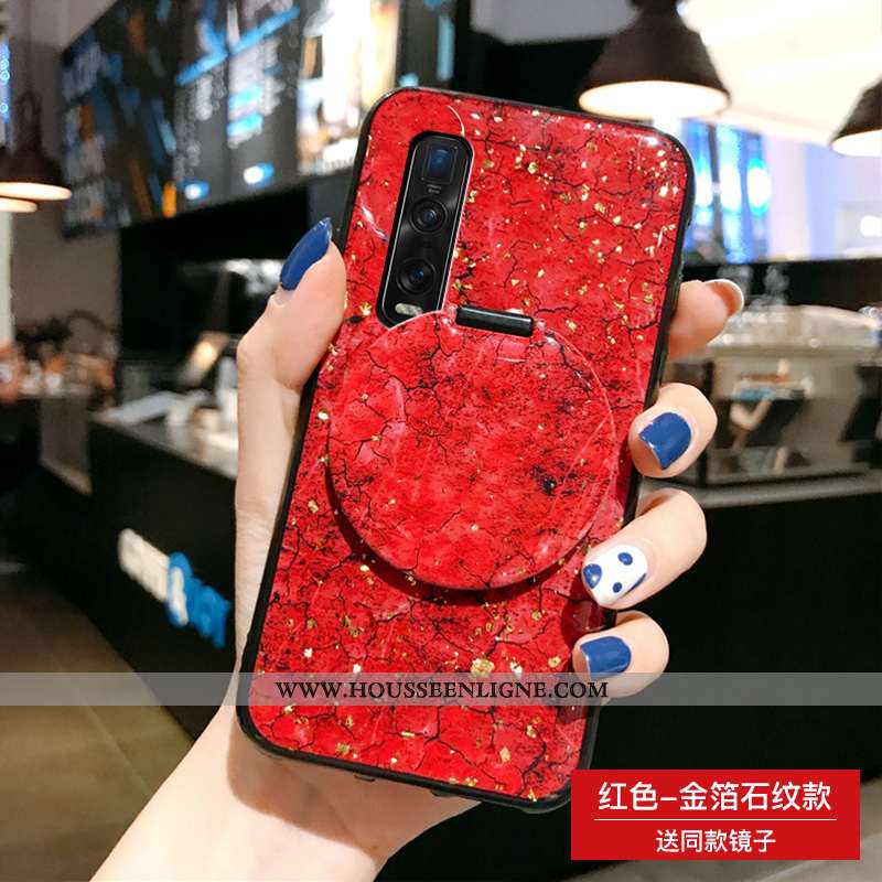 Étui Oppo Find X2 Pro Fluide Doux Silicone Mode Verre Protection Tendance Violet