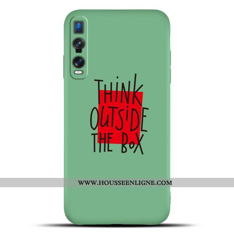 Étui Oppo Find X2 Pro Fluide Doux Silicone Téléphone Portable Membrane Vert Tempérer Verte