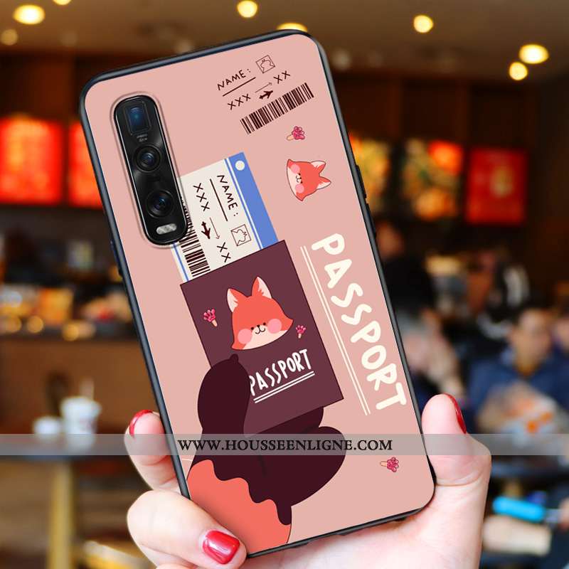Étui Oppo Find X2 Pro Mode Protection Délavé En Daim Téléphone Portable Créatif Légère Verte