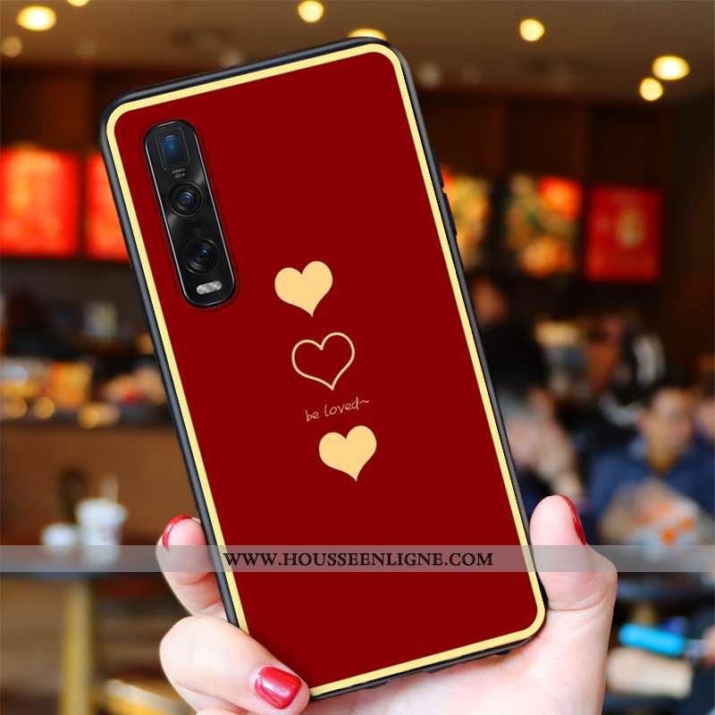 Étui Oppo Find X2 Pro Mode Protection Délavé En Daim Téléphone Portable Créatif Légère Verte