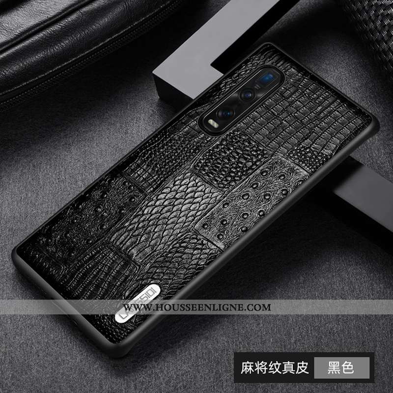 Étui Oppo Find X2 Pro Personnalité Créatif Coque Protection Business Marron Modèle Fleurie