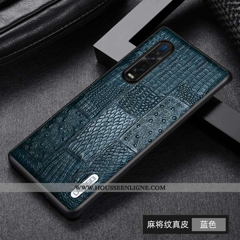 Étui Oppo Find X2 Pro Personnalité Créatif Coque Protection Business Marron Modèle Fleurie