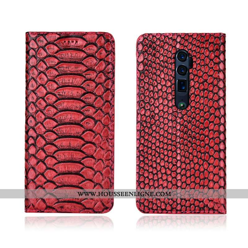Étui Oppo Reno 10x Zoom Modèle Fleurie Fluide Doux Silicone Protection Cuir Véritable Clamshell Noir