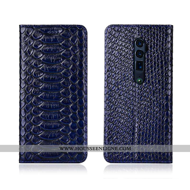 Étui Oppo Reno 10x Zoom Modèle Fleurie Fluide Doux Silicone Protection Cuir Véritable Clamshell Noir