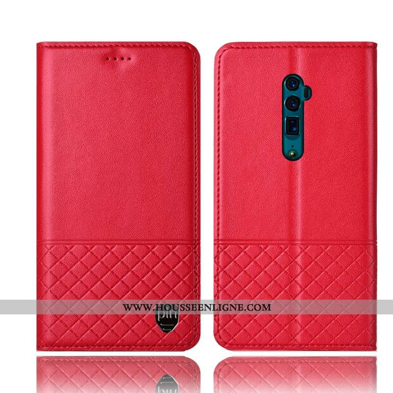 Étui Oppo Reno 10x Zoom Protection Cuir Véritable Coque Incassable Tout Compris Téléphone Portable N