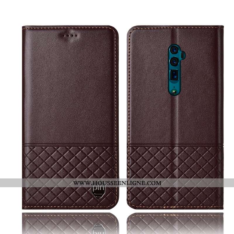 Étui Oppo Reno 10x Zoom Protection Cuir Véritable Coque Incassable Tout Compris Téléphone Portable N