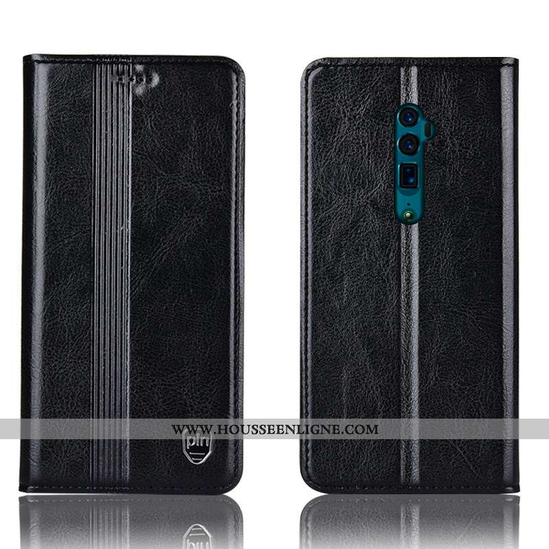 Étui Oppo Reno 10x Zoom Protection Cuir Véritable Incassable Téléphone Portable Tout Compris Rouge