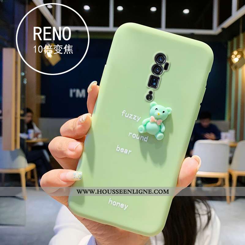 Étui Oppo Reno 10x Zoom Silicone Charmant Téléphone Portable Résine Violet Petit