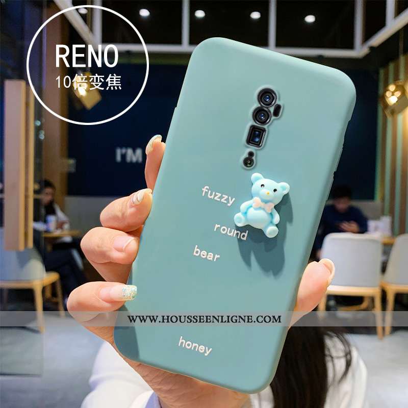 Étui Oppo Reno 10x Zoom Silicone Charmant Téléphone Portable Résine Violet Petit