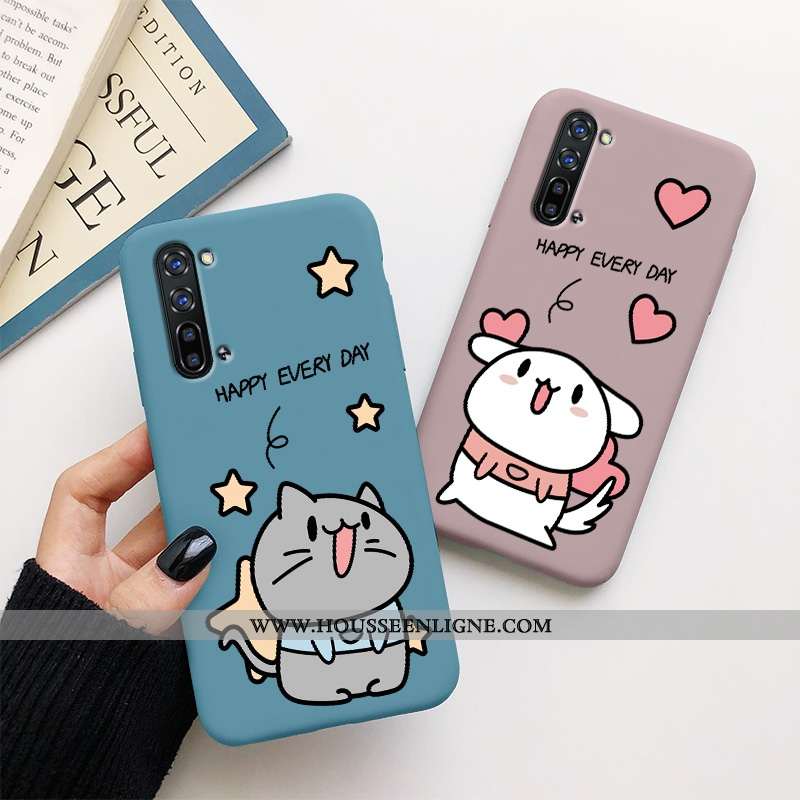 Étui Oppo Reno 3 Légère Fluide Doux Net Rouge Dessin Animé Chiens Coque Rose