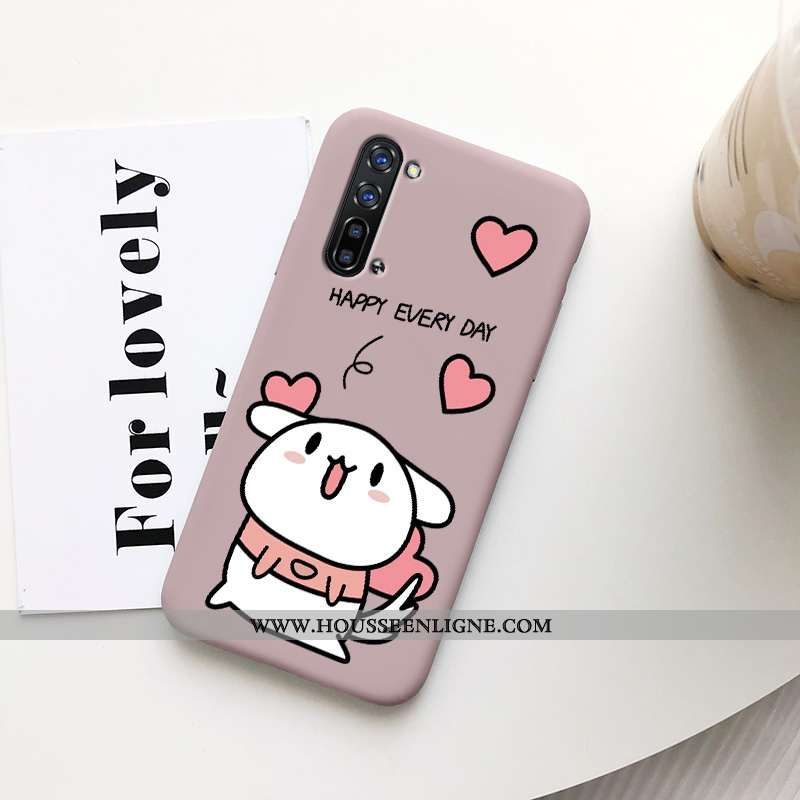 Étui Oppo Reno 3 Légère Fluide Doux Net Rouge Dessin Animé Chiens Coque Rose