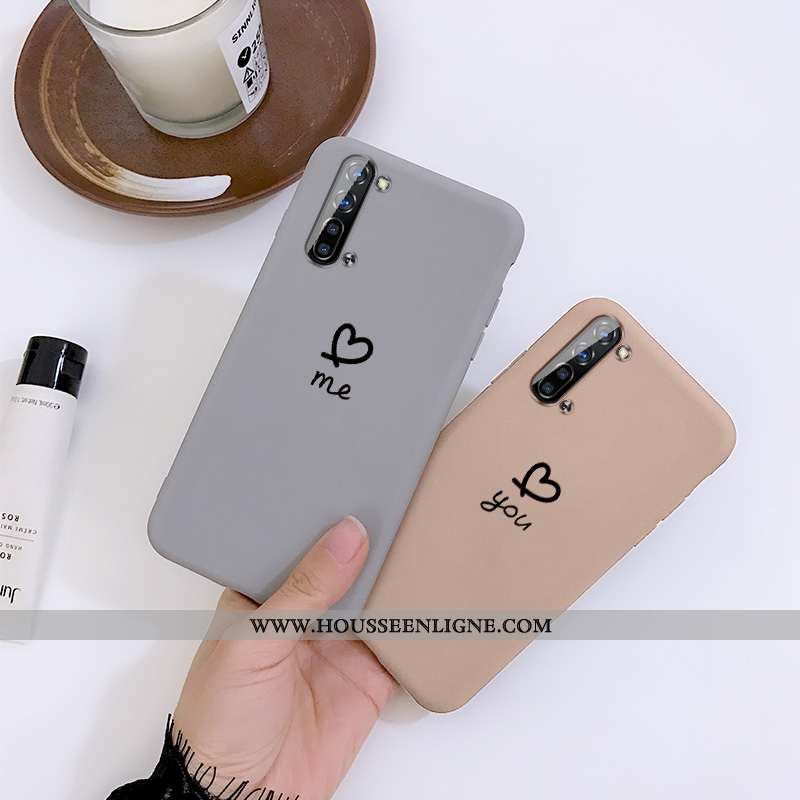 Étui Oppo Reno 3 Personnalité Créatif Nouveau Gris Tendance Net Rouge Simple
