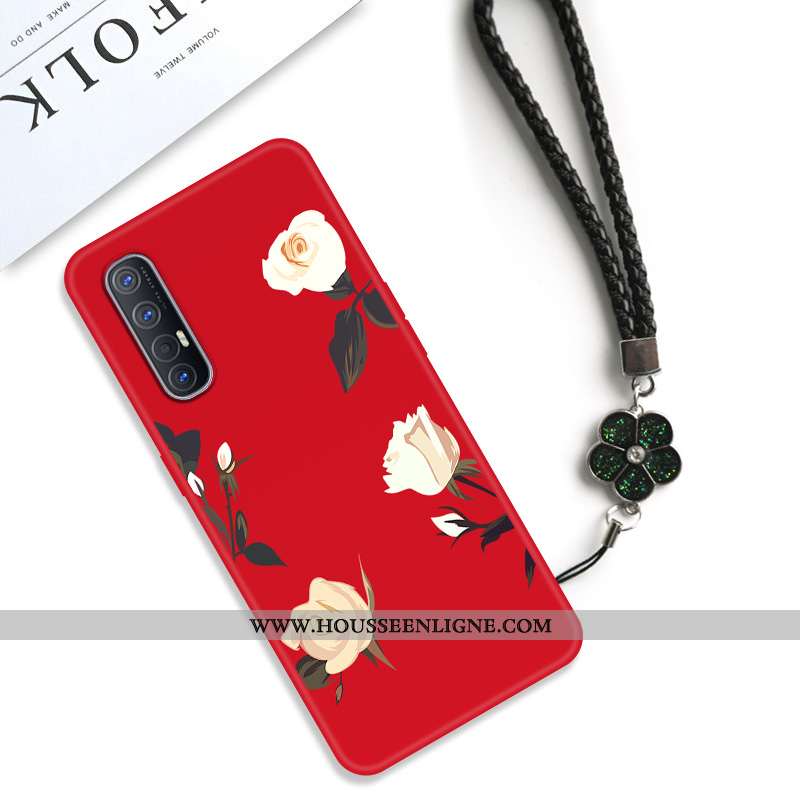 Étui Oppo Reno 3 Pro Fluide Doux Silicone Classic Tendance Dentelle Incassable Personnalité Noir
