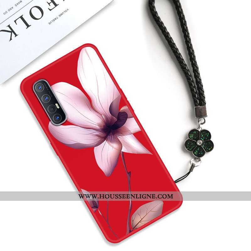 Étui Oppo Reno 3 Pro Fluide Doux Silicone Classic Tendance Dentelle Incassable Personnalité Noir