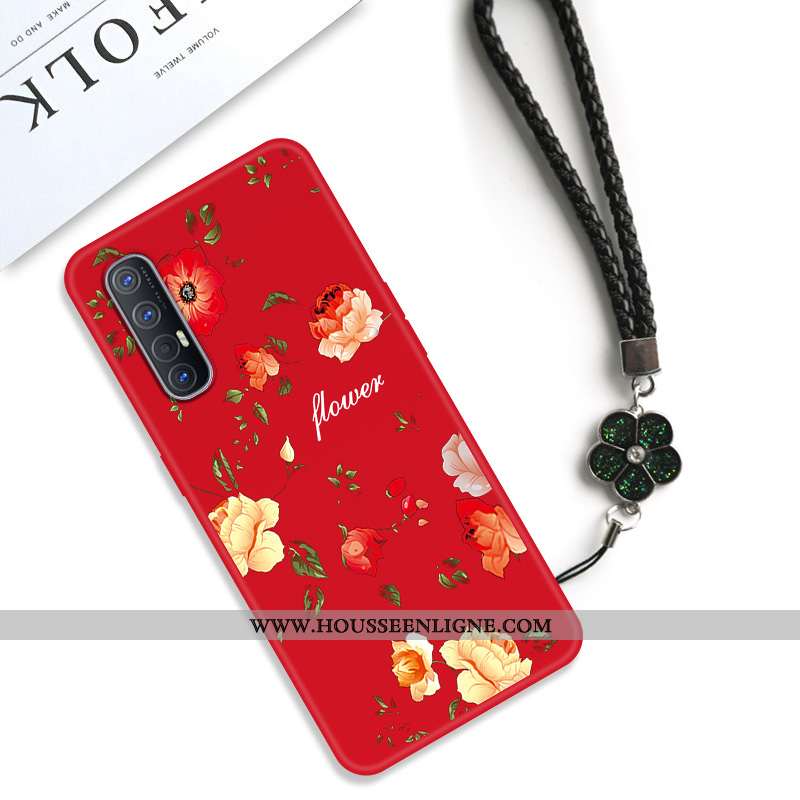 Étui Oppo Reno 3 Pro Fluide Doux Silicone Classic Tendance Dentelle Incassable Personnalité Noir
