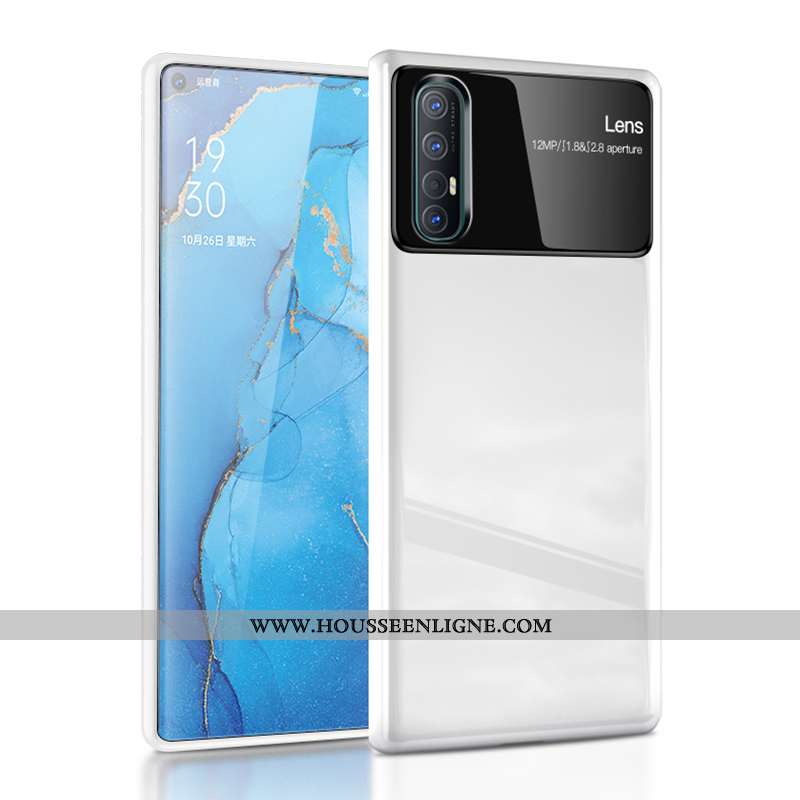 Étui Oppo Reno 3 Pro Légère Protection Ultra Net Rouge Personnalité Coque Blanche