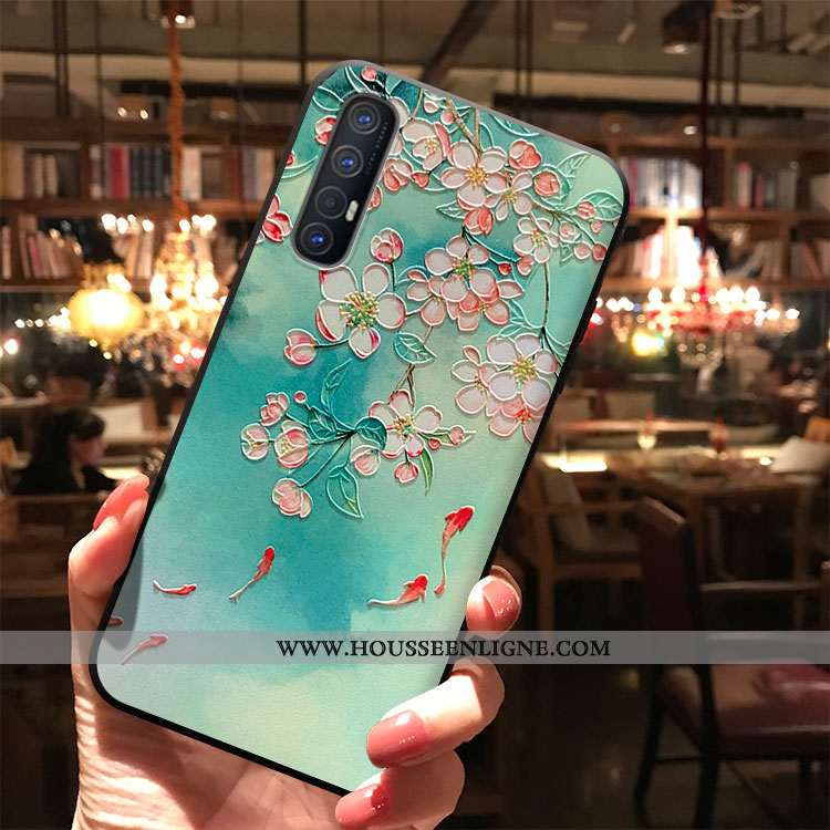 Étui Oppo Reno 3 Pro Ornements Suspendus Personnalité Vert Téléphone Portable Coque À Franges Frais 
