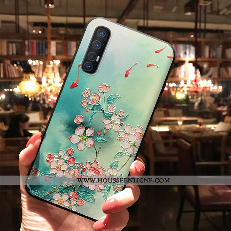 Étui Oppo Reno 3 Pro Ornements Suspendus Personnalité Vert Téléphone Portable Coque À Franges Frais 
