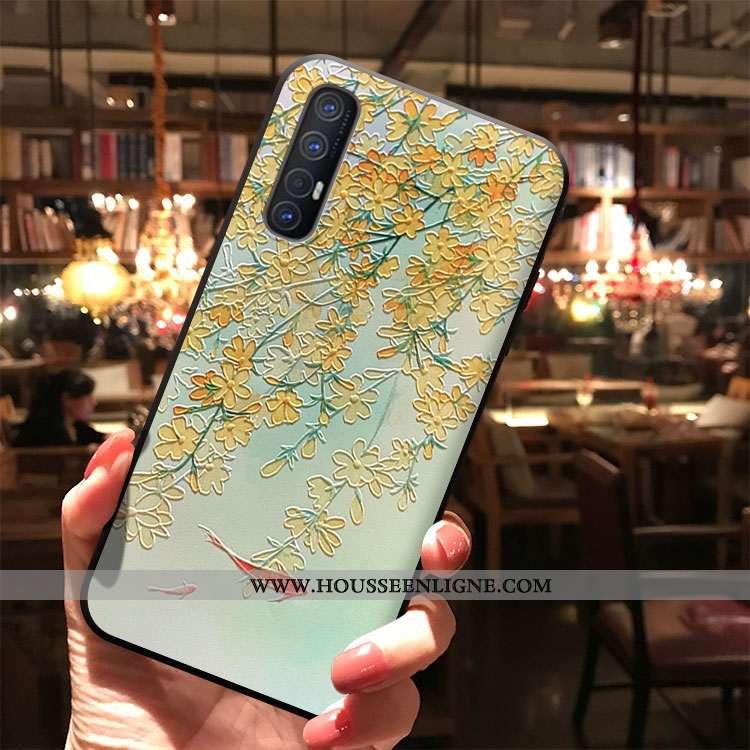 Étui Oppo Reno 3 Pro Ornements Suspendus Personnalité Vert Téléphone Portable Coque À Franges Frais 