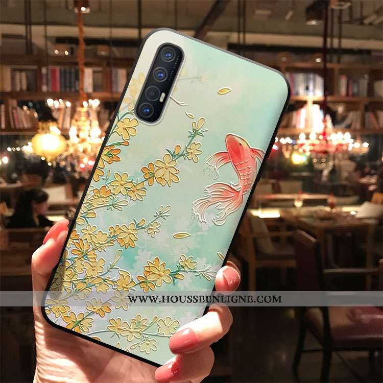 Étui Oppo Reno 3 Pro Ornements Suspendus Personnalité Vert Téléphone Portable Coque À Franges Frais 