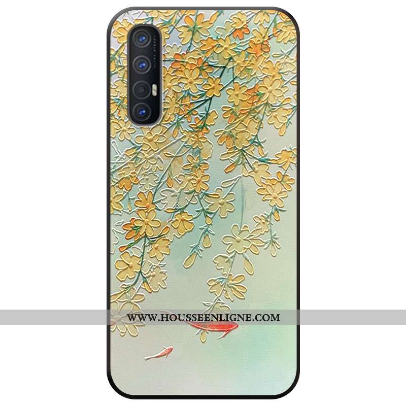 Étui Oppo Reno 3 Pro Ornements Suspendus Personnalité Vert Téléphone Portable Coque À Franges Frais 