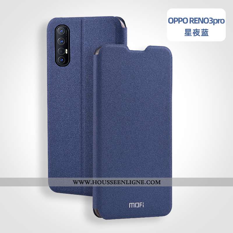 Étui Oppo Reno 3 Pro Protection Cuir Silicone Téléphone Portable Incassable Coque Rose