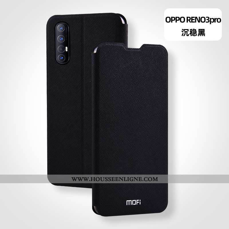 Étui Oppo Reno 3 Pro Protection Cuir Silicone Téléphone Portable Incassable Coque Rose