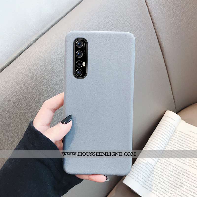 Étui Oppo Reno 3 Pro Protection Délavé En Daim Fluide Doux Coque Mode Gris