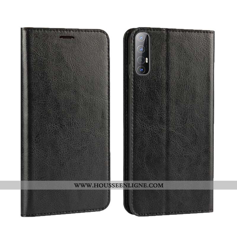 Étui Oppo Reno 3 Pro Protection Luxe Téléphone Portable Business Qualité Cuir Marron