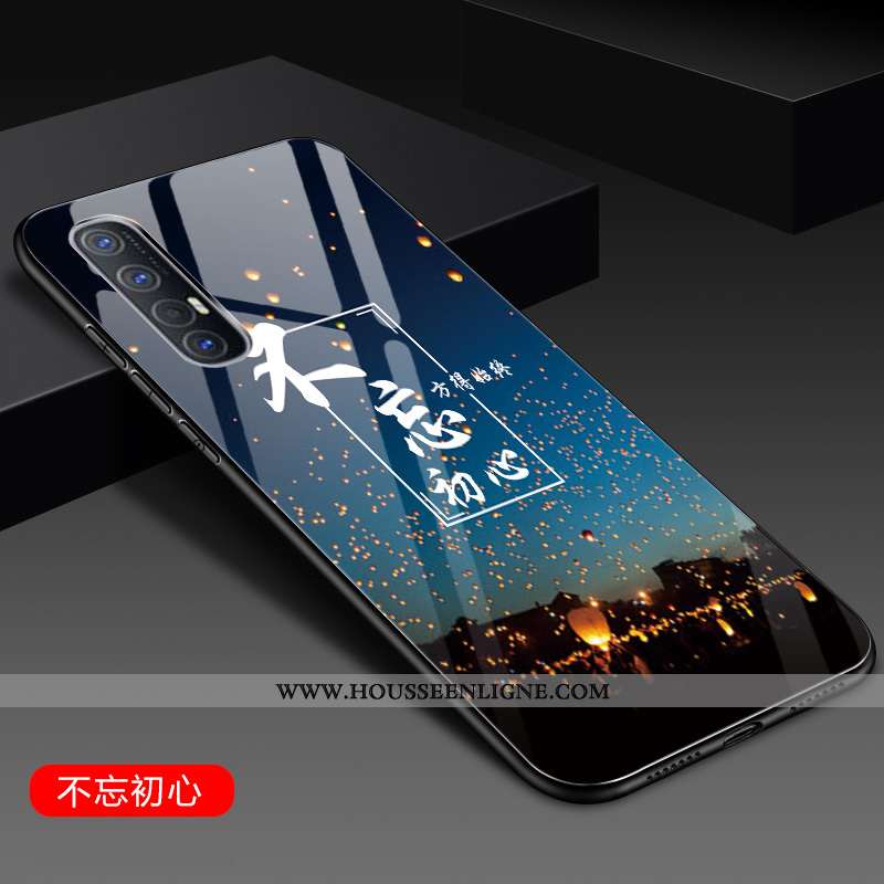 Étui Oppo Reno 3 Pro Silicone Protection Personnalité Bleu Tendance Net Rouge Incassable