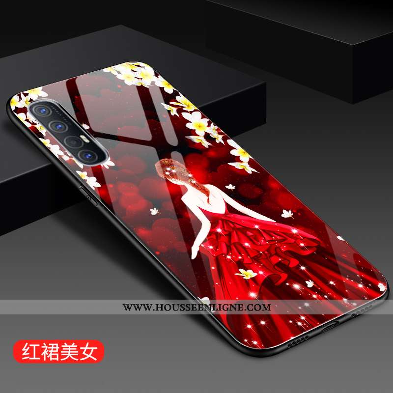 Étui Oppo Reno 3 Pro Silicone Protection Personnalité Bleu Tendance Net Rouge Incassable
