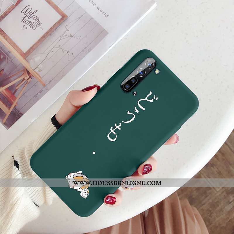 Étui Oppo Reno 3 Protection Personnalité Nouveau Incassable Dessin Animé Cœur Créatif Verte