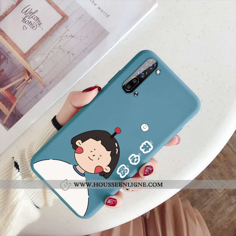 Étui Oppo Reno 3 Protection Personnalité Nouveau Incassable Dessin Animé Cœur Créatif Verte