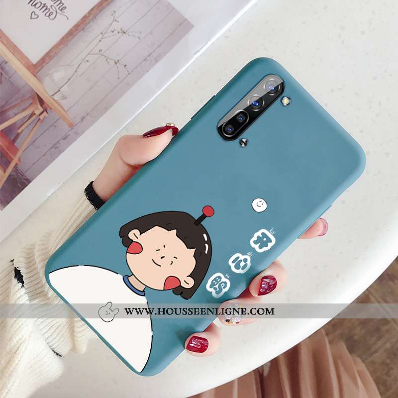 Étui Oppo Reno 3 Protection Personnalité Nouveau Incassable Dessin Animé Cœur Créatif Verte