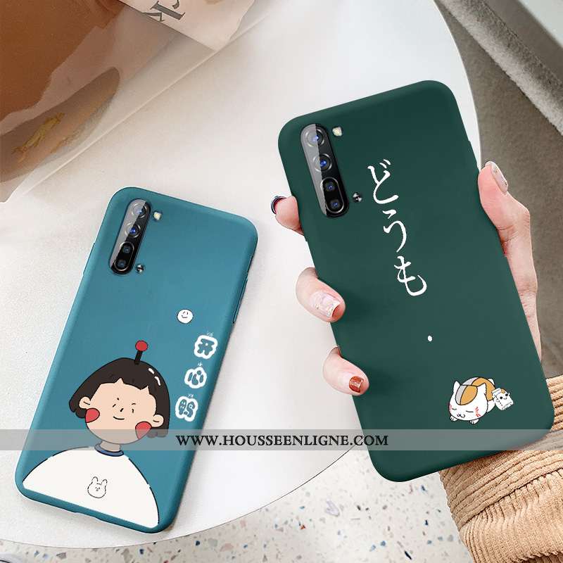 Étui Oppo Reno 3 Protection Personnalité Nouveau Incassable Dessin Animé Cœur Créatif Verte
