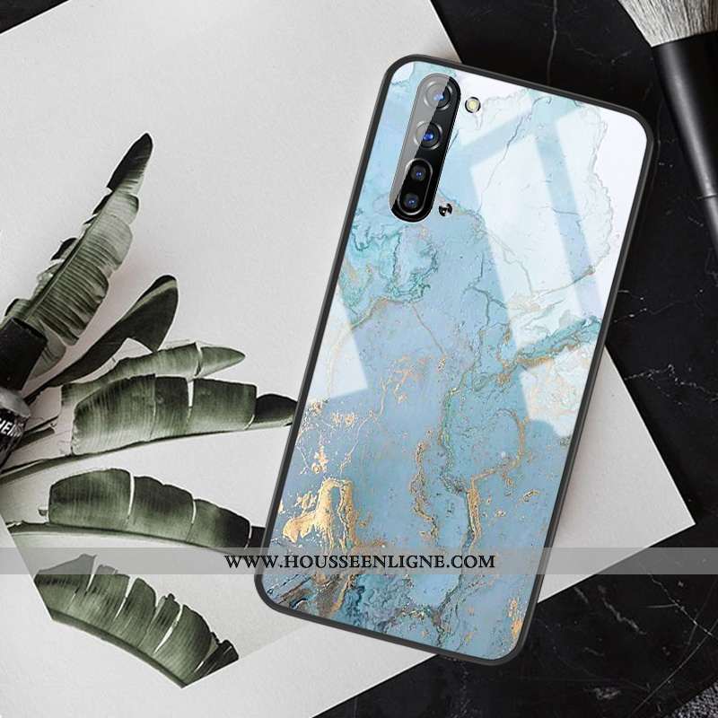 Étui Oppo Reno 3 Protection Verre Simple Coque Or Silicone Grand Bleu