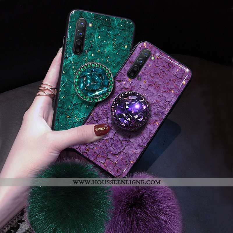 Étui Oppo Reno 3 Silicone Net Rouge Violet Coque Téléphone Portable