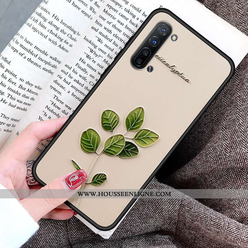 Étui Oppo Reno 3 Silicone Protection Simple Coque Tout Compris Incassable Arbres Verte