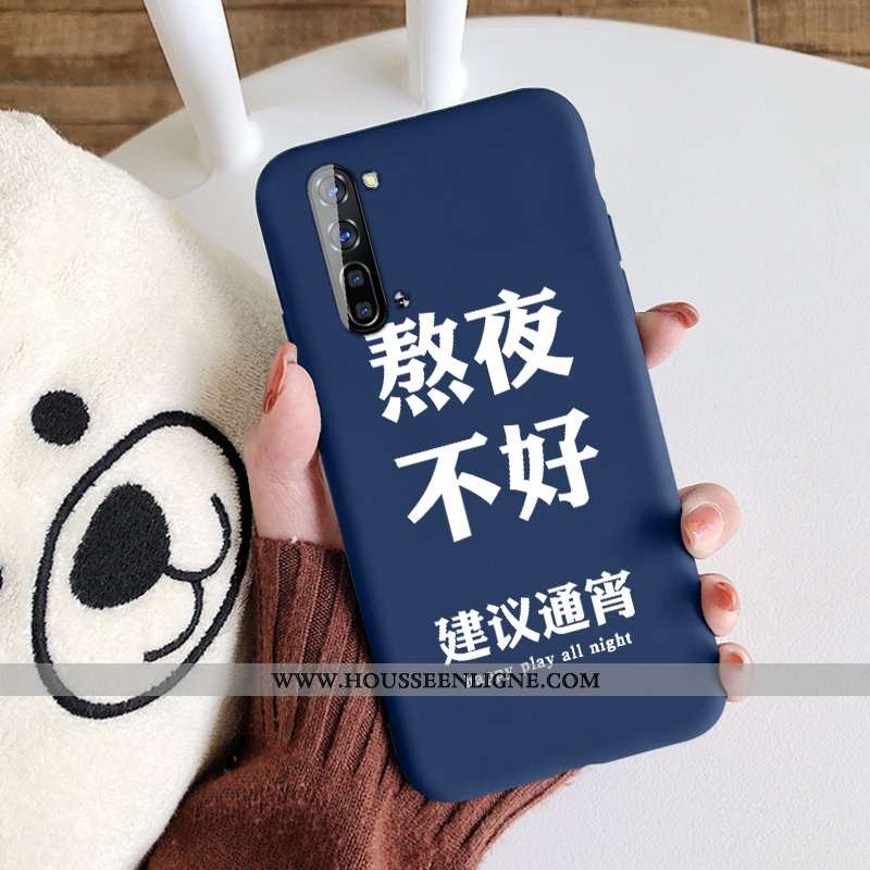 Étui Oppo Reno 3 Silicone Protection Téléphone Portable Créatif Incassable Bleu Net Rouge