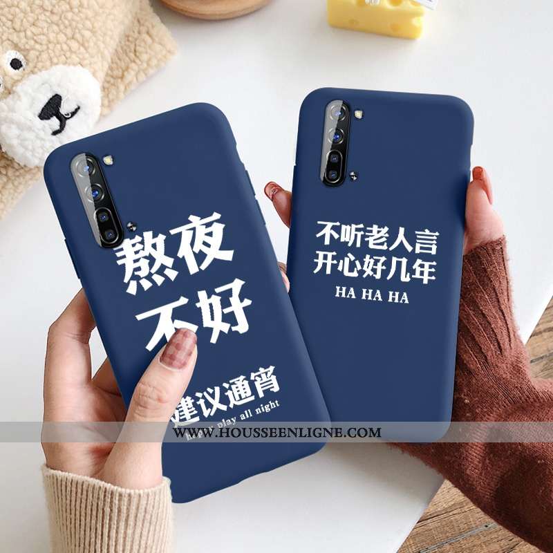 Étui Oppo Reno 3 Silicone Protection Téléphone Portable Créatif Incassable Bleu Net Rouge