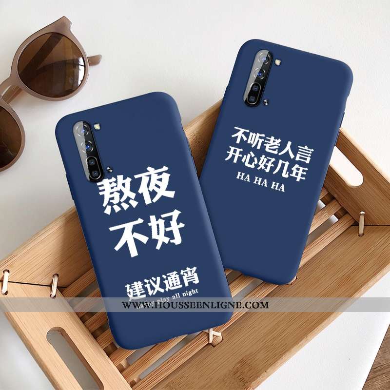 Étui Oppo Reno 3 Silicone Protection Téléphone Portable Créatif Incassable Bleu Net Rouge