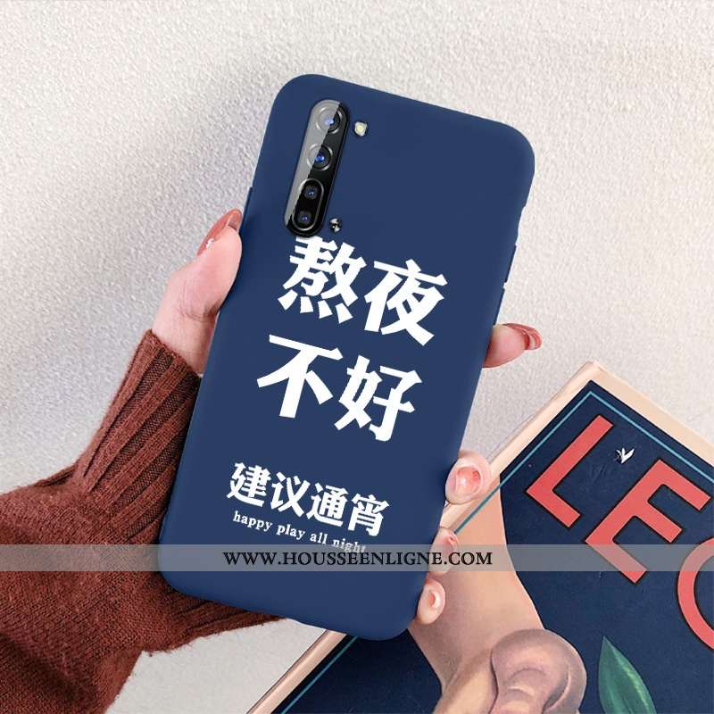 Étui Oppo Reno 3 Silicone Protection Téléphone Portable Créatif Incassable Bleu Net Rouge