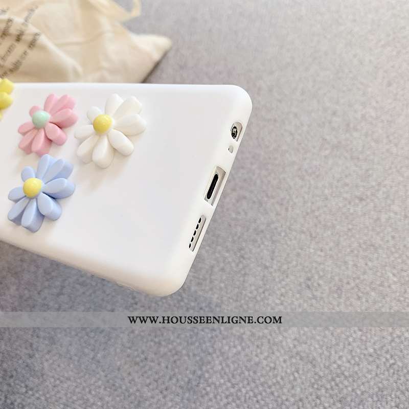 Étui Oppo Reno 3 Tendance Protection Petite Marguerite Jaune Simple Net Rouge Multicolore